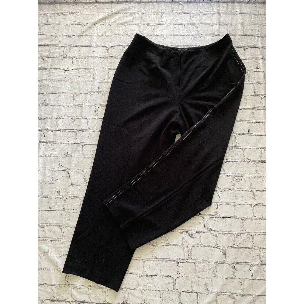 Grace Dane Lewis Woman Black White Stitching‎ Dress Pants SZ18W Spandex $98 NWOT - Picture 7 of 14